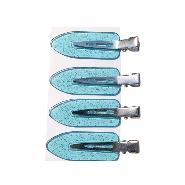 4 Stück Haarspangen Durchscheinende stylische Haarschmuck Elegante transparente Clips Praktische Haarspangen Minimalistische Haarschmuck blau