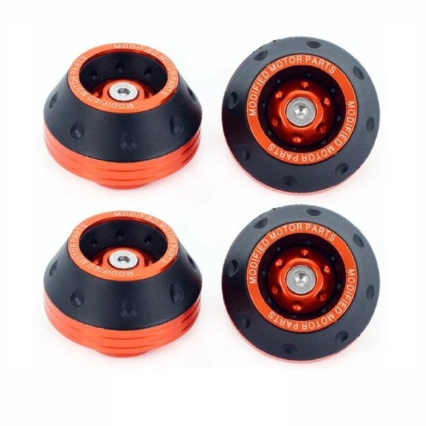 4 Stück Universelles Set Schutzgleitschützer für die Vorderradgabel Schutz des Rades und der Achse des Motorrads Aluminiumlegierung Farbige Sturzprotektoren orange