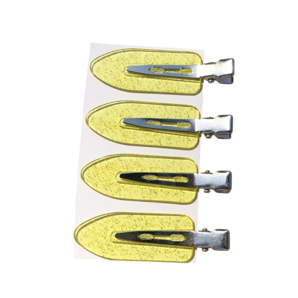 4 stuks haarclips doorschijnend stijlvolle haaraccessoires elegante transparante clips praktische haarclips minimalistische haarversieringen geel