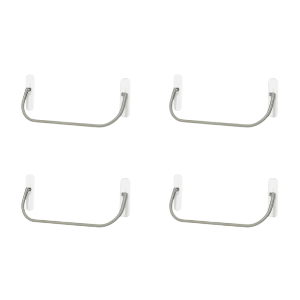 4 stuks zelfklevende wandhouder voor schoenen 27 x 9 cm Praktische schoenenhanger van PP-materiaal voor ruimtebesparing in huis en organisatie grijs