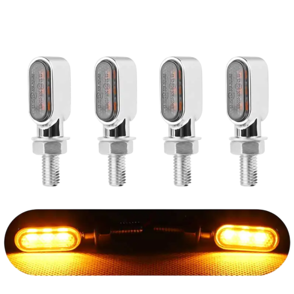 4 szt. kierunkowskazów LED do motocykla 3 kierunkowskazy LED DC 12V ze śrubą 8 mm Uniwersalne kierunkowskazy do skutera ATV motocykla kierunkowskaz biały