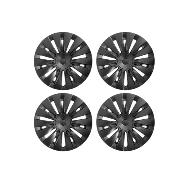 4-teiliges Set 19-Zoll-Radabdeckungen Tesla Model Y Blade Style matt schwarz Automobilzubehör mit vollem Felgenschutz 1