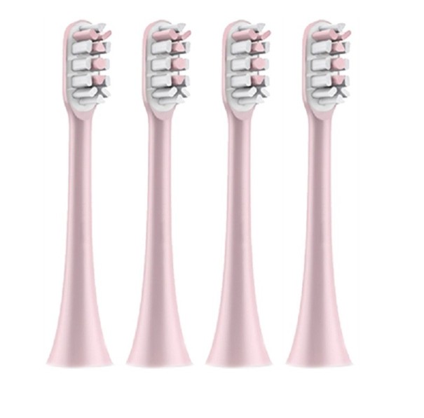 4 unid Cabeçotes de Substituição para Escova de Dentes Xiaomi Soocas X1, X3, X3U, X5 rosa