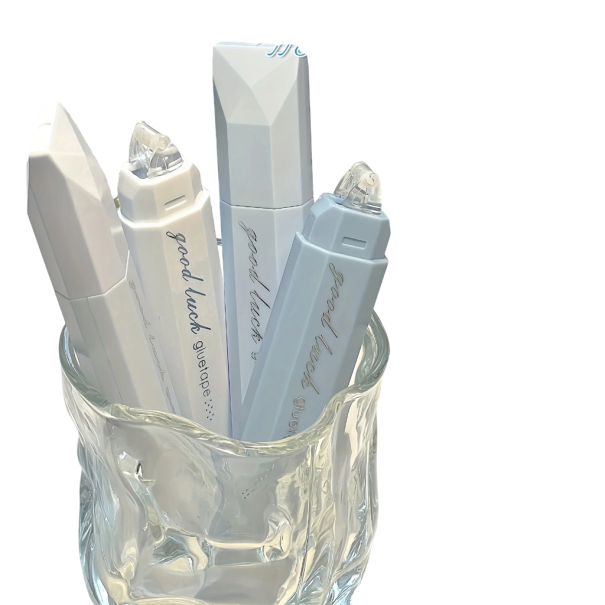 4 unidades de bolígrafos dispensadores de cinta adhesiva de doble cara 13,5 x 2,2 cm, de gran capacidad para scrapbooking y material de oficina azul