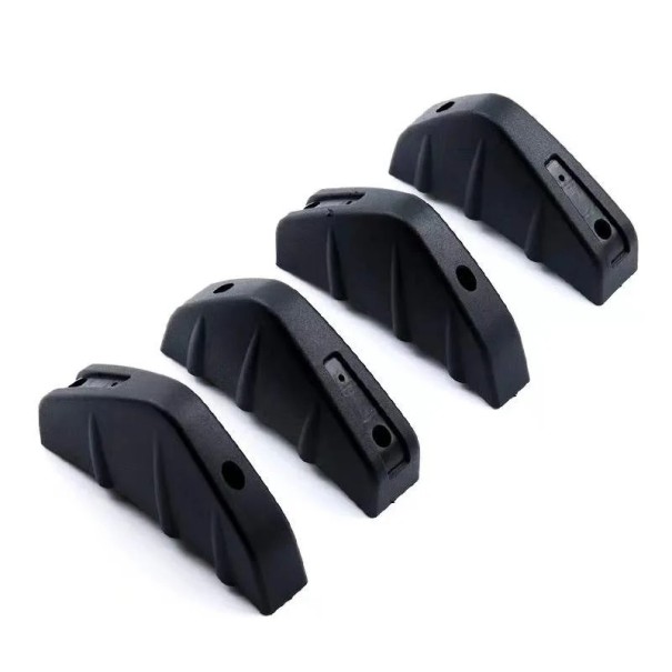 4 unidades de difusor negro 12,5 x 6,5 cm Universal ABS parachoques trasero Spoiler contra colisiones Kit de montaje con accesorios Accesorios 1