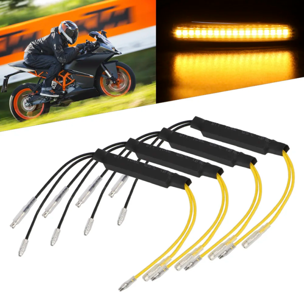 4 unidades de resistor 26 ohm 12V 21W Regulador de velocidade de piscar LED para setas de Motociclo e Automóvel Módulo Antipiscante 1