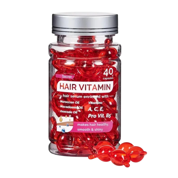 40 Kapseln Vitamin-Haaröl Marokkanische und Australische Walnuss Wiederherstellung von geschädigtem Haar Leave-in Glanz Pflege Seidige Weichheit 1