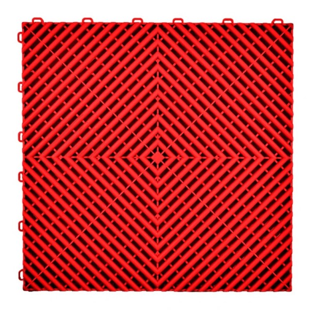 40 ks garážové dlaždice protiskluzové 40×40 cm plastová podlahová krytina modulární systém pro garáže dílny a technické prostory červená