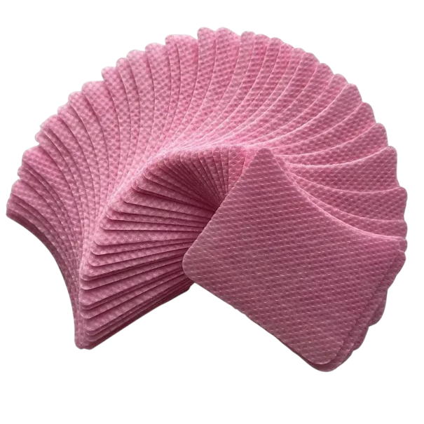 40 sztuk hydrożelowych naklejek pod oczy 3,5 x 4,5 cm jednorazowe podkładki do przedłużania rzęs z włókniny bawełnianej oddychające poduszki ochronne różowy