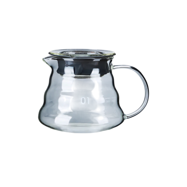 400 ml drypkaffekande i borosilikatglas, manuel filterkaffekaraffel, varmebestandig kaffebrygkande 1
