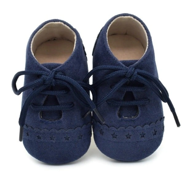 Zapatillas de piel para niños A484 azul 12-18 meses