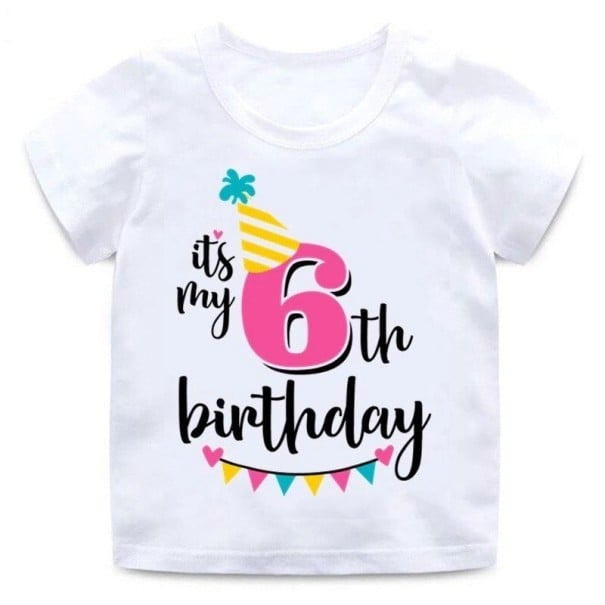 Camiseta de cumpleaños infantil 7 E
