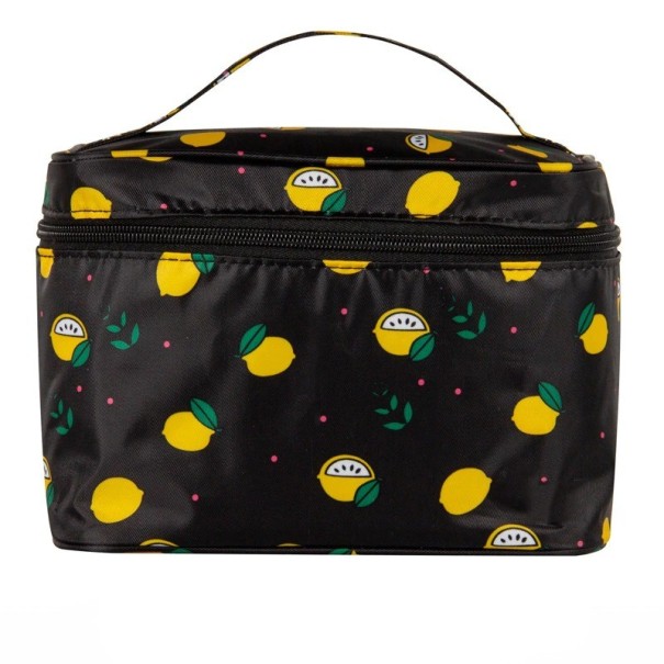 Dámská kosmetická taška kufříkového tvaru s potiskem Rukojeť a zip kolem víka Polyester 15 x 16 x 22 cm Na líčidla a toaletní potřeby 15