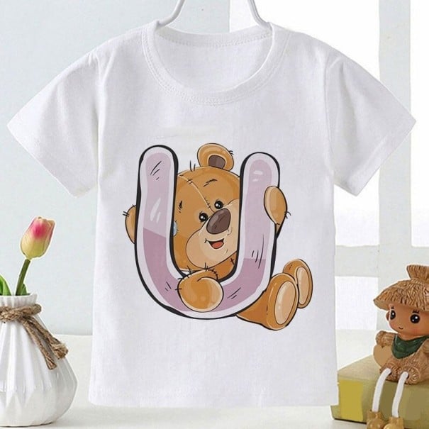 Camiseta infantil con letra 18-24 meses U