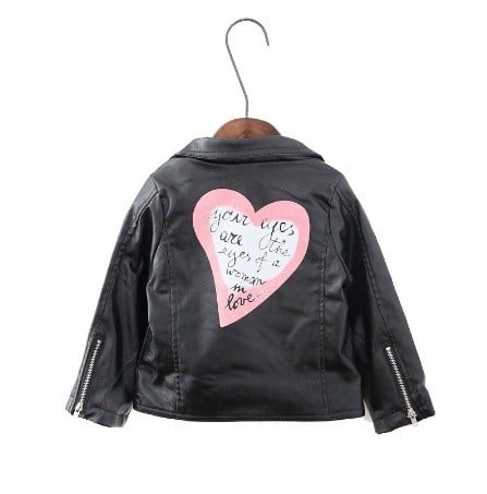 Chaqueta de cuero para niña - Corazón 2