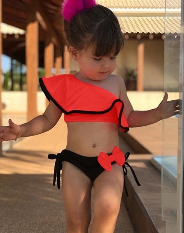 Bikini de niña P901 rojo 5