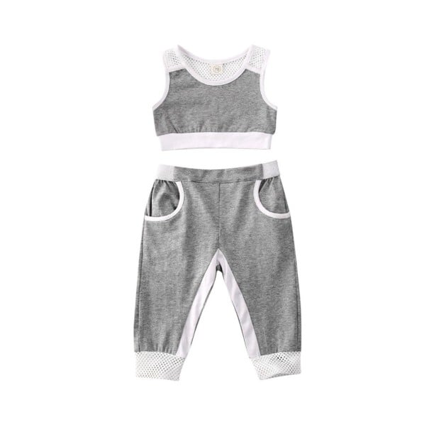 Top y pantalón corto para niña L1375 12-18 meses