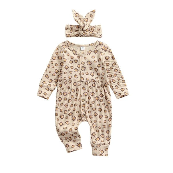 Mono de bebé niña con diadema T2737 0-6 meses