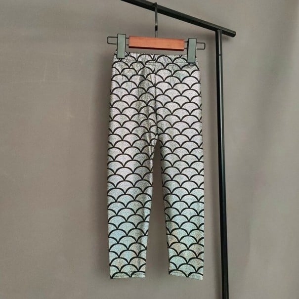 Dívčí legíny T2478 stříbrná 10