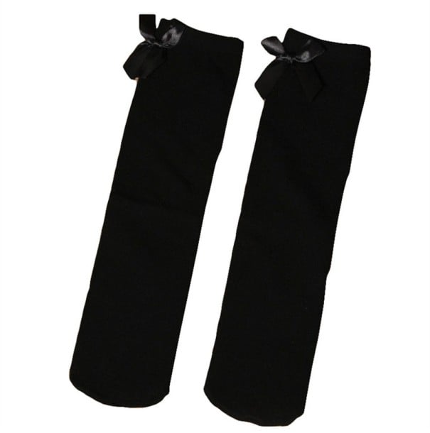 Calcetines hasta la rodilla con lazo para niñas 1