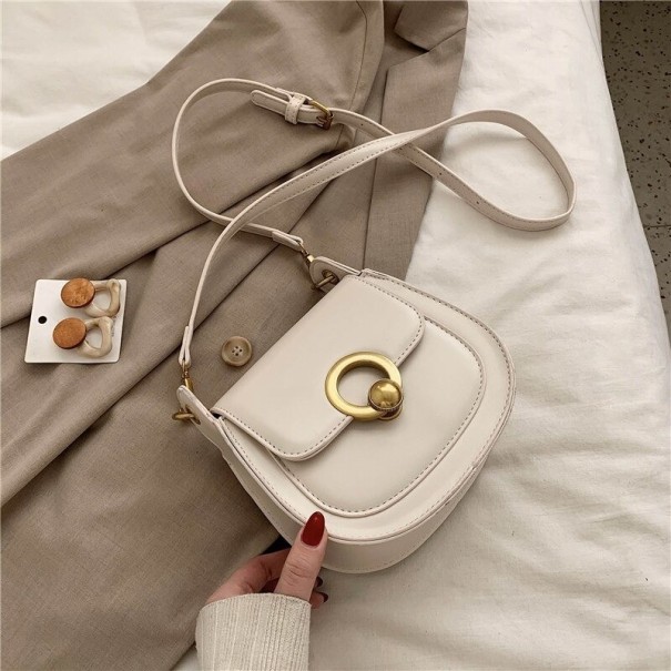Handväska i läder för kvinnor M1303 beige