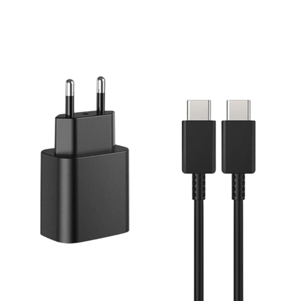 45W PD Fast Charger Dual USB C Cable 1 m EU Plug Super Fast Charging 5A Adapter for Mobile and Tablet 1