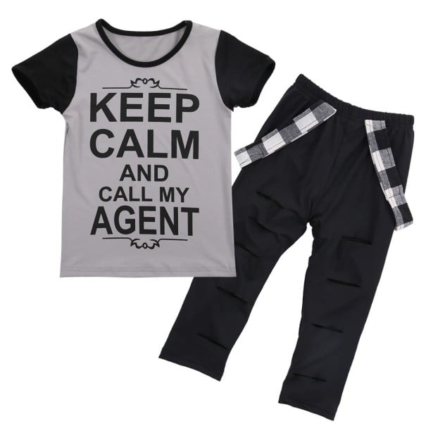 Camiseta y pantalón niña L1363 4