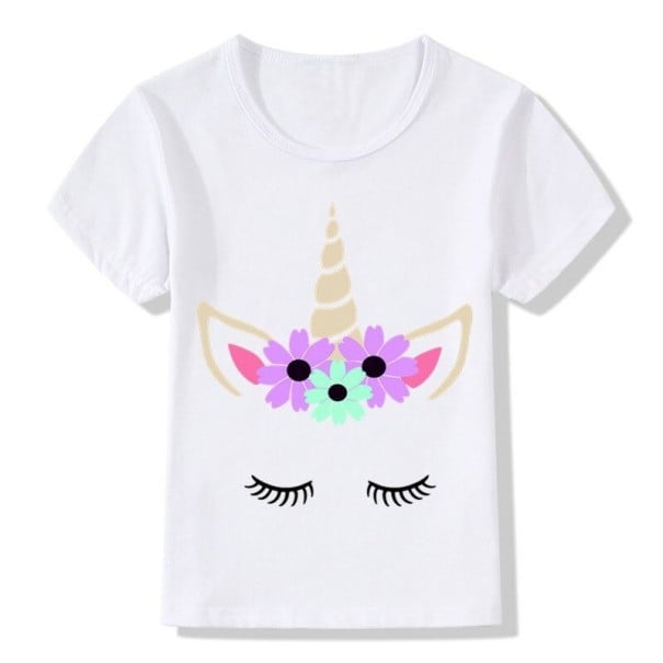 Mädchen-T-Shirt mit Einhorn B1545 6 E