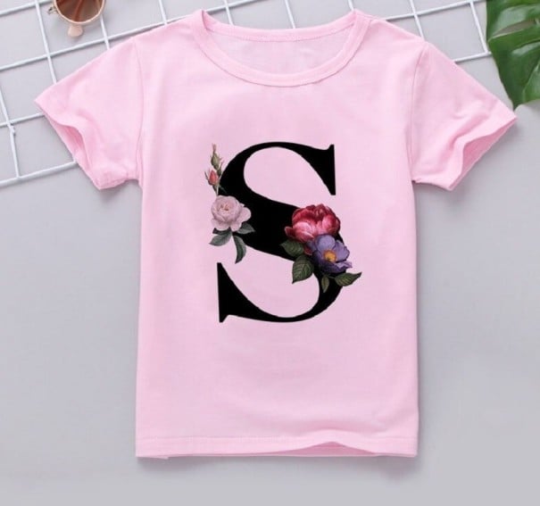 Mädchen-T-Shirt mit dem Buchstaben B1564 4 S