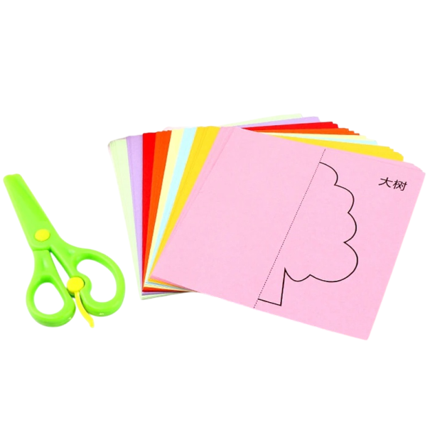 48 pcs Children's Paper Folding and Cutting Toys Colourful Cartoon DIY Art Craft Educational Creation Origami Paper 14x14 cm 1