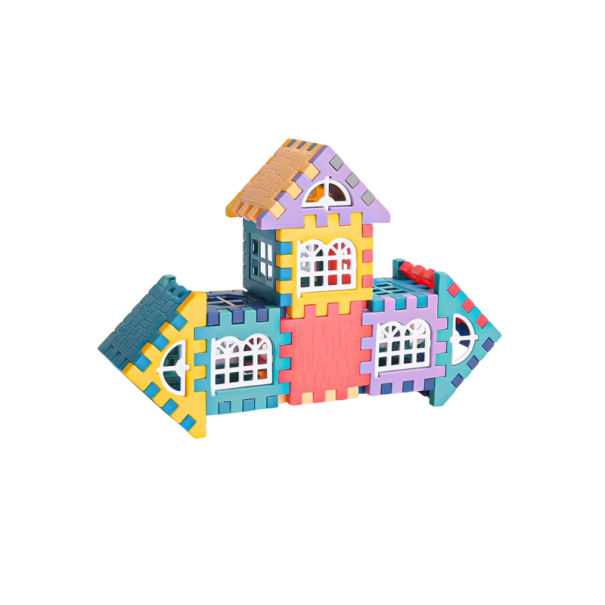48 piezas de bloques de construcción micro Ventanas Juego de construcción de casas Rompecabezas plegable Construcción de grandes casas Construcción creativa para niños y niñas 1