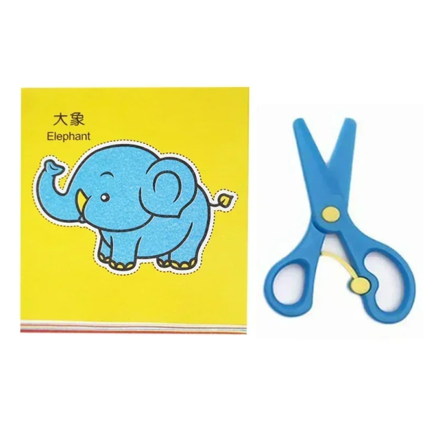 48 stuks knipsels van gekleurd papier 14 x 14 cm Creatieve creaties voor kinderen Scharen voor kinderen DIY papieren afbeeldingen Handwerk 1