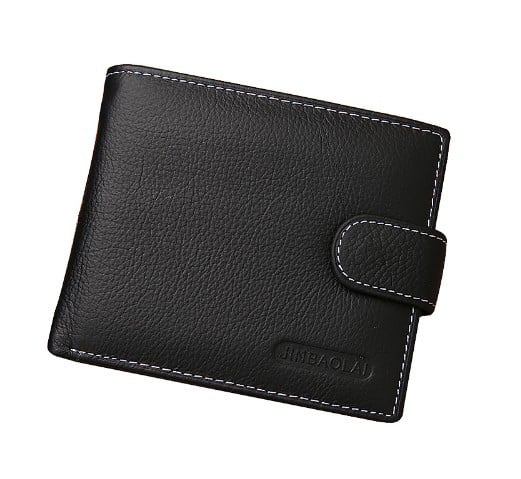 Elegante portafoglio da uomo in pelle nero