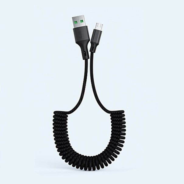 Flexibel USB till Micro USB datakabel svart