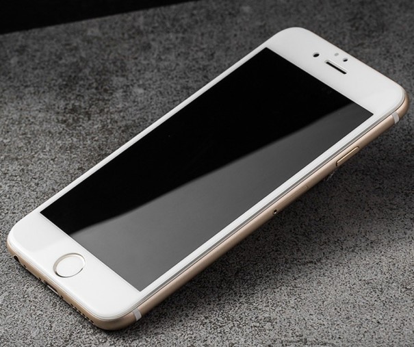 4D edzett üveg az iPhone készülékhez fehér 6