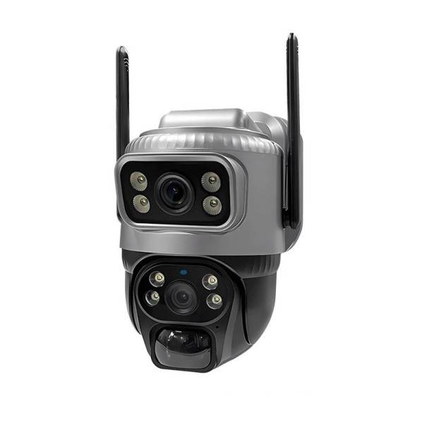 4G Solar Security Camera 8MP 4K with Motion Detection and Automatic Tracking in Black-Grey ABS Plastic Outdoor Camera for Monitoring 1