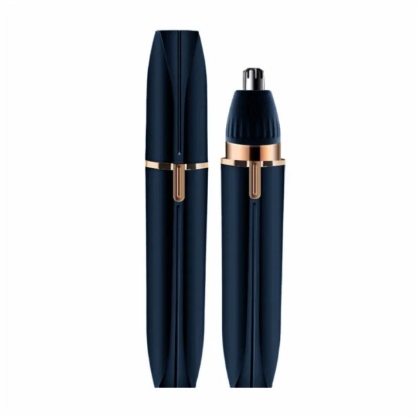 4in1 ladattava sähköparranajokone, monitoiminen trimmeri, 4 vaihdettavaa päätä, pestävä epilaattori, USB-lataus, nenän, kulmakarvojen ja karvojen leikkaus Navy blue