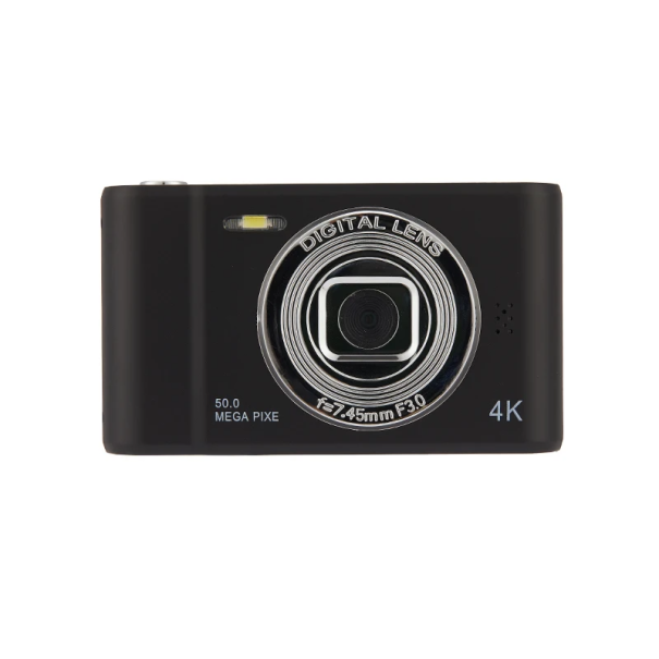 4K Digitalkamera 50 Mpx mit 2,4&quot; Display Reisekamera für Einsteiger und Fortgeschrittene USB C Aufladen Fotografie und Video schwarz