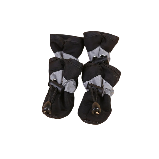 4ks vodeodolné psie topánky veľkosť S pre 1,5-2,5 kg psa Ochranné topánočky pre psov Proti horúčave, mrazu, soli a poraneniu Bezpečnostná obuv pre malých psov čierna