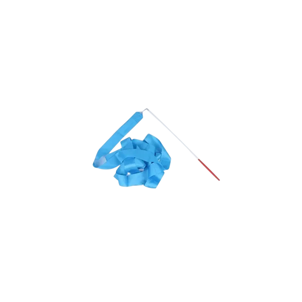 4M farbige Tanzschleife für Gymnastik und Ballett mit Regenbogen-Twirlingstab 29 cm Rhythmische Schleife für Mädchen Künstlerischer Tanz blau
