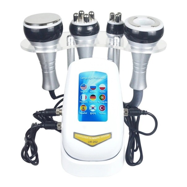 4v1 aparat de radiofrecvență pentru corp ultrasunet 40 kHz încălzire 45–65 °C regenerarea pielii 22,5 × 16 × 12,5 cm 1