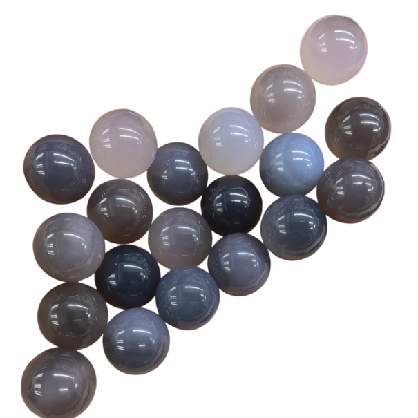 5 cuentas de ágata gris natural de 16 mm, cuentas minerales para hacer joyas, cuentas de piedra natural para pulseras y decoraciones. 1