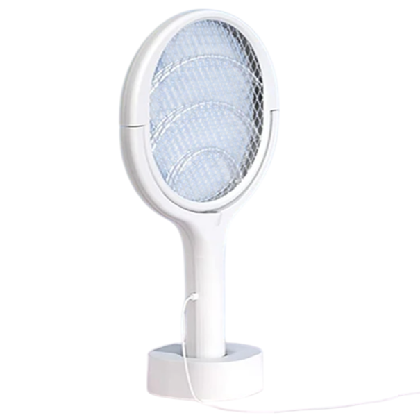5 em 1 raquete eléctrica para mosquitos com carregamento rápido Lâmpada de bateria ajustável para moscas e percevejos Repelente seguro isolado 1