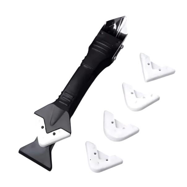 5-in-1 gereedschapsset 19 x 4 cm metalen spatel siliconenverwijderaar kitgereedschap voegverwijderaar hoekschraper afwerkspatel 1