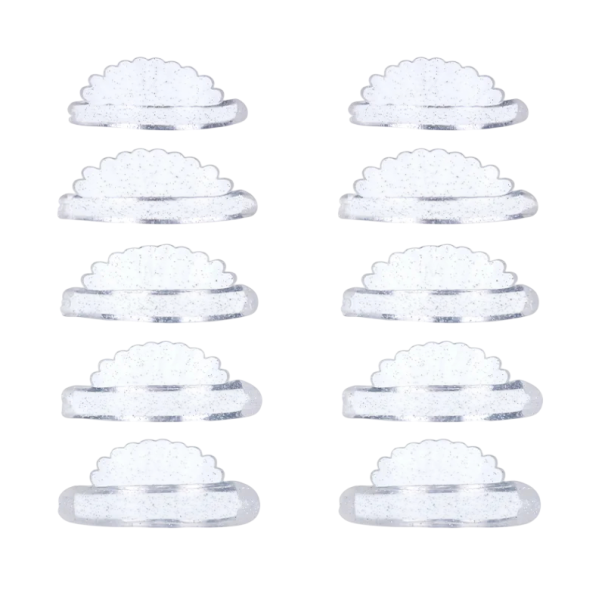 5 paar siliconen pads voor wimperlifting XS-XL 3D applicators halve schelp Professionele wimperlifting set 10 stuks 6,5 x 6,5 cm transparant