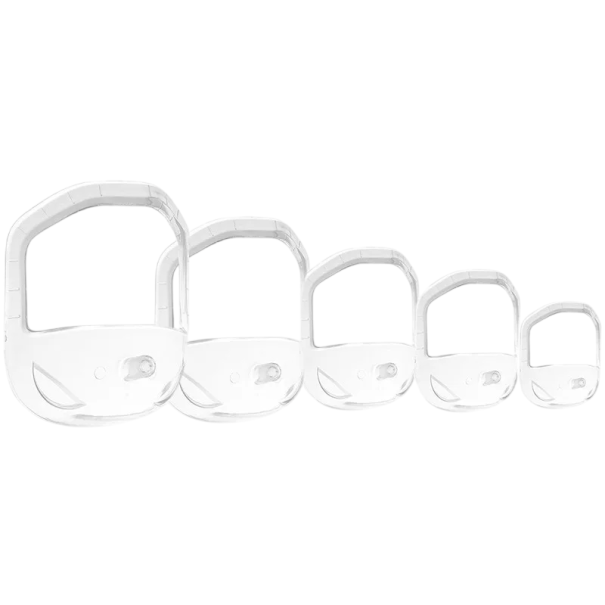 5 Pack Beard Styling Template Same Shape Different Sizes Transparent Plastic Shaving Pattern Beard and Moustache Contour Tool Transparent