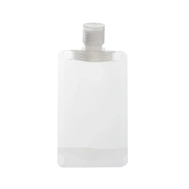 5 Pack Travel Dispensing Bags 100 ml Empty PET Bags for Milk Shampoo Conditioner Cosmetic Liquids Toiletries Travel 1