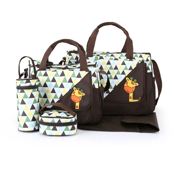 5 pcs Ensemble de sacs de maternité marron