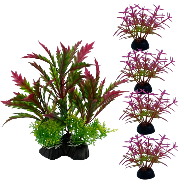 5 pcs Plastic Aquarium Plant Artificial Water Grass Simulation Greenery Aquarium Decoration Odourless Aquarium Accessories 1