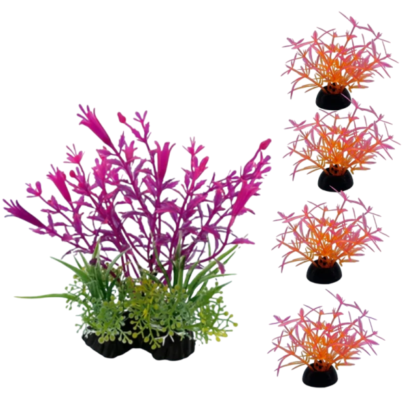 5 pcs Plastic Aquarium Plants Artificial Water Grass Realistic Aquarium Decoration Odourless Simulation Plants Accessories 1